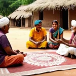 농촌관광기획사 업무 사례 분석 - **Prompt: Village Planning and Cultural Exchange**
    "A vibrant, collaborative scene in a traditio...