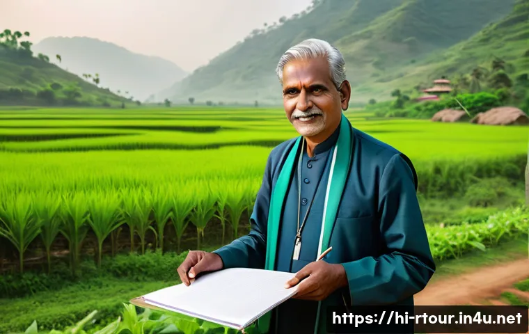 농촌관광기획사 직무별 연봉 정보 - A skilled rural tourism planner working collaboratively with local villagers in traditional Hindi at...
