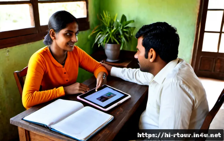 농촌관광기획사 이직 전략 - Photorealistic career strategy meeting in a vibrant rural tourism office in northern India, a confid...